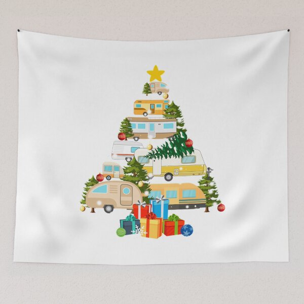 Item preview, Van Christmas Tree Camping Xmas designed and sold by GeniusDesignArt.