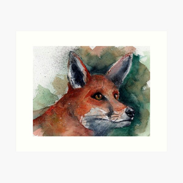 Item preview, watercolour fox designed and sold by tracymck.
