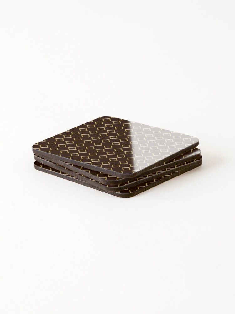 Thumbnail 4 of 5, Coasters (Set of 4), Square line patterns designed and sold by Patternsonly.