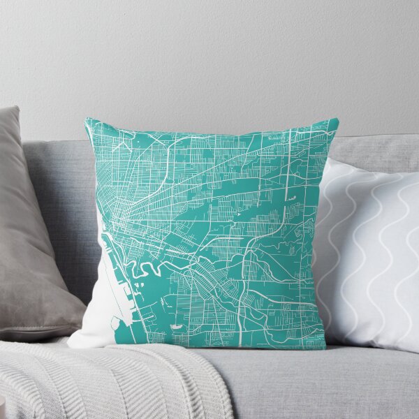 Item preview, Buffalo map turquoise designed and sold by mapsart.