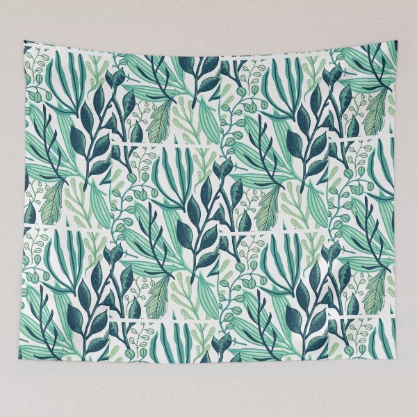 Item preview, Green plant pattern printed designed and sold by Rajzone.