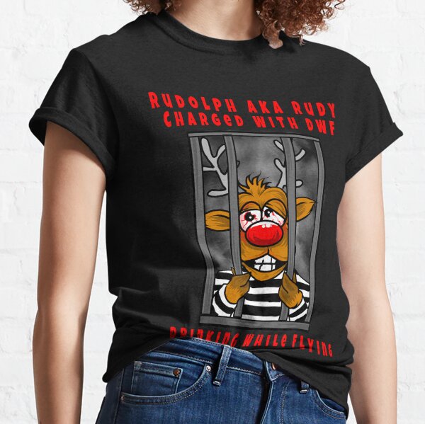 rudolph reindeer charged with DWF Classic T-Shirt