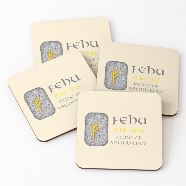 Item preview, Fehu Rune of Abundance designed and sold by Prints4Pagans.