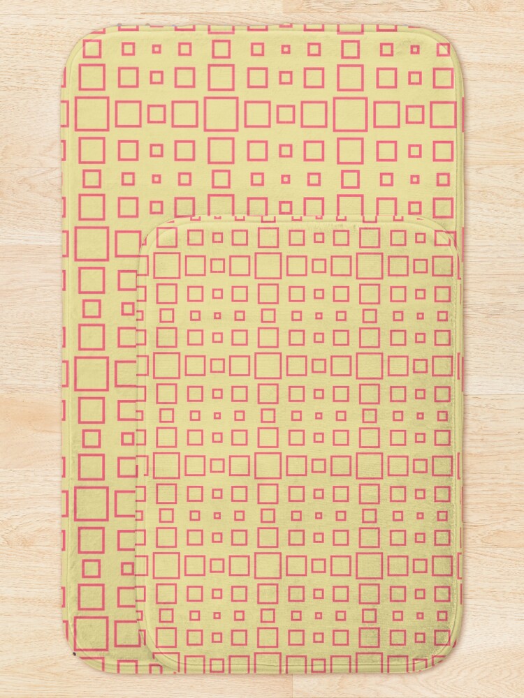 Thumbnail 5 of 6, Bath Mat, Square patterns designed and sold by Patternsonly.