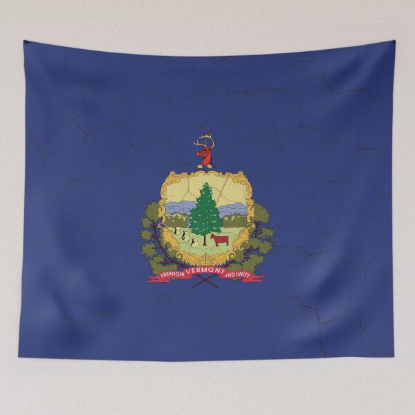 Item preview, Vermont Flag Grunge Wall  designed and sold by TRowanDesign.