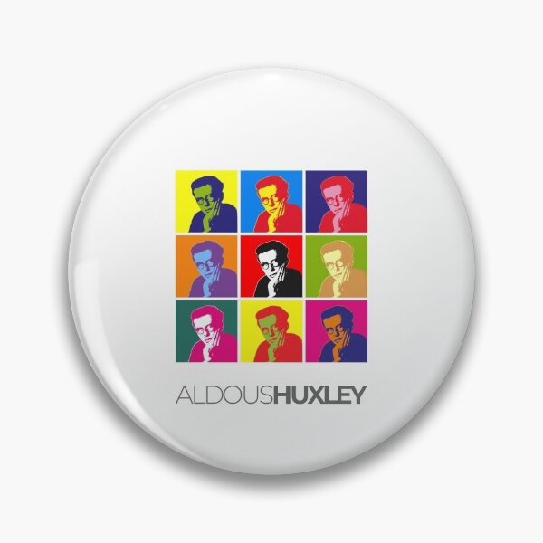 Item preview, Aldous Huxley pop-art portrait poster designed and sold by CMYKStudio.