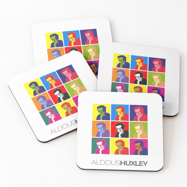 Item preview, Aldous Huxley pop-art portrait poster designed and sold by CMYKStudio.