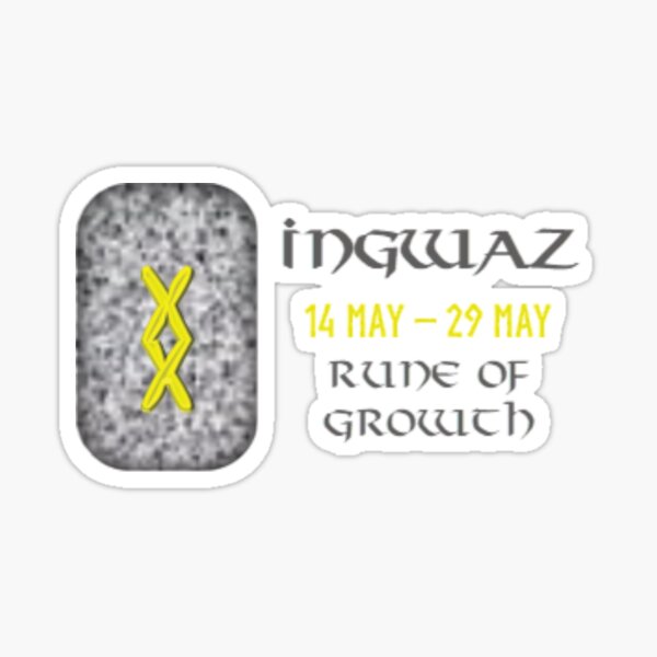 Ingwaz Rune of Growth Sticker
