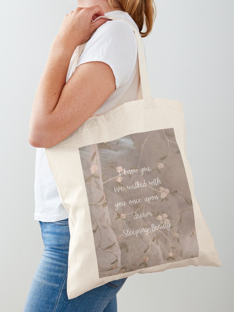 Copy of Sleeping Beauty Floral Lace Quote | Tote Bag