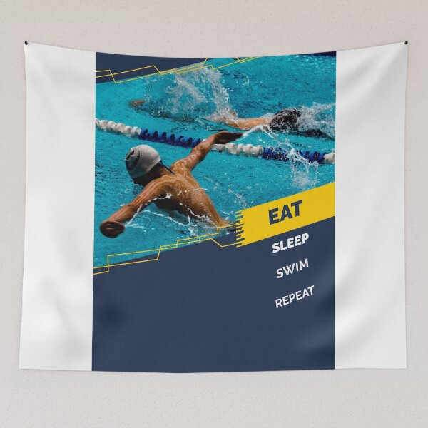 Item preview, Only One Thing  "Eat Sleep Swim Repeat" designed and sold by TeesKeeper.