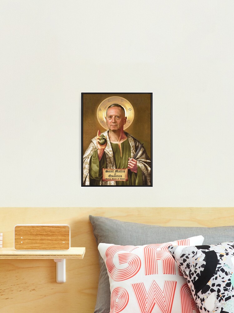 Photographic Print, Saint Mattis of Quantico, Patron Saint of Chaos designed and sold by UnPEngineer