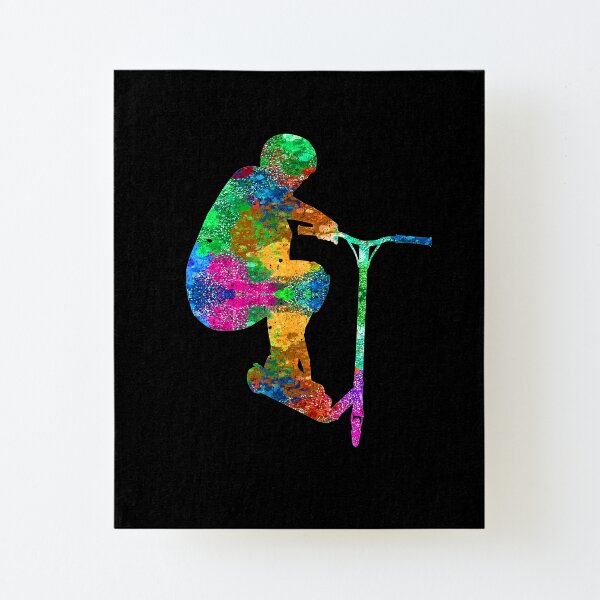 Stunt scooters and kick scooters in PopArt Canvas Mounted Print
