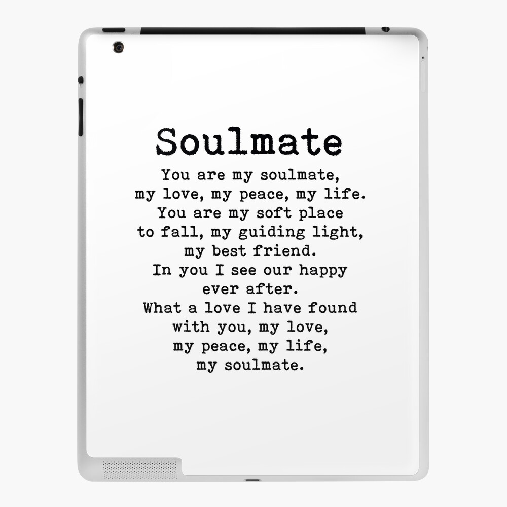 You Are My Soulmate Romantic Quote Ipad Case Skin By Prettylovely Redbubble