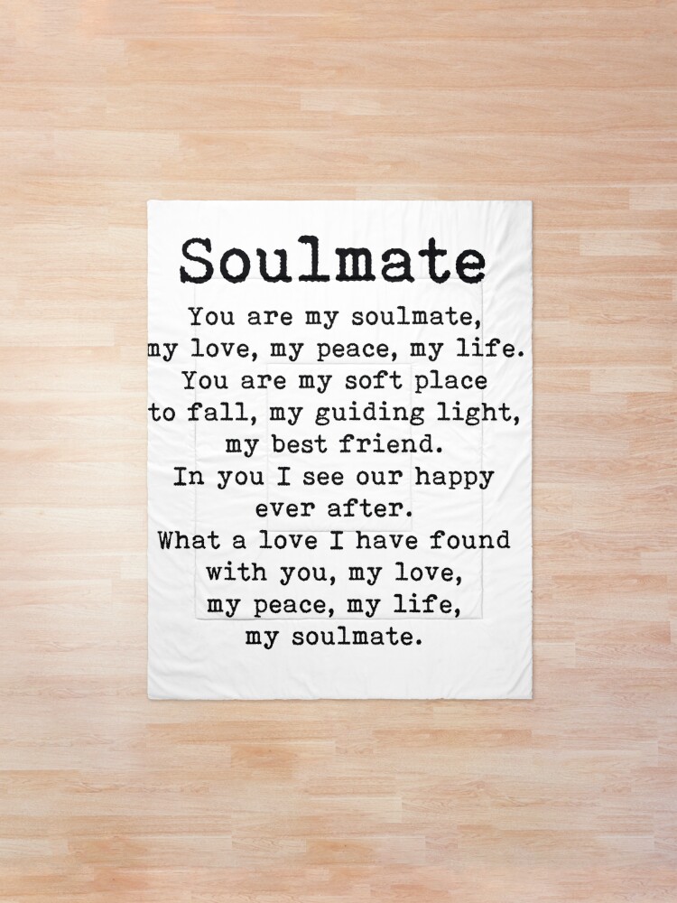 You Are My Soulmate Love Poem Comforter By Prettylovely Redbubble