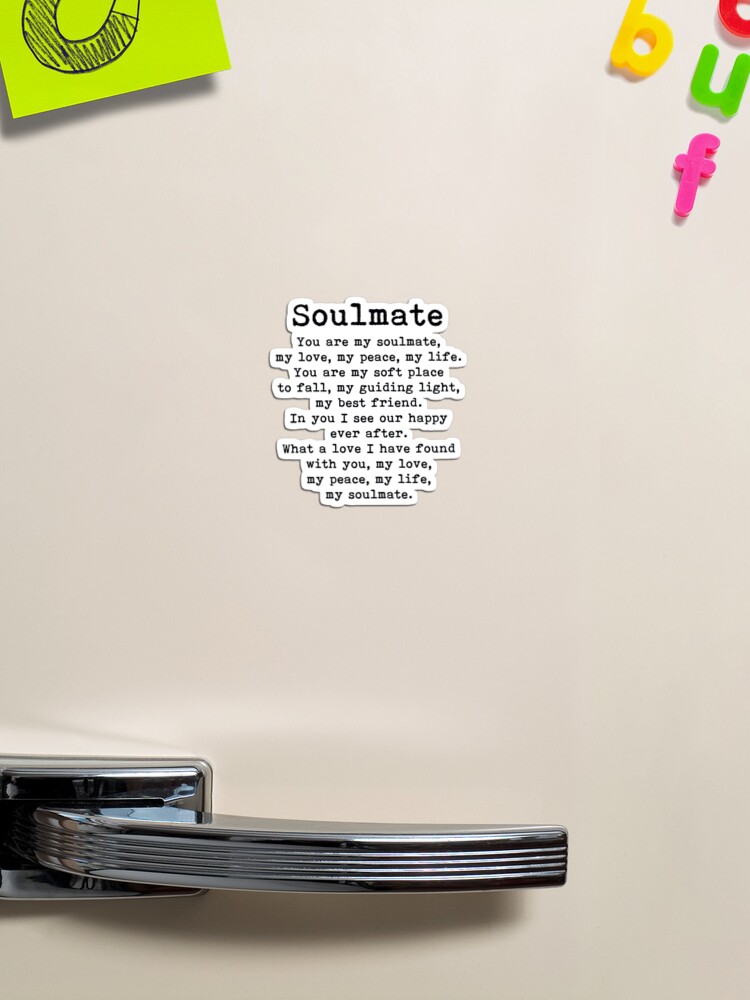 Magnet Tu Es Mon Ame Soeur Citation Romantique Par Prettylovely Redbubble