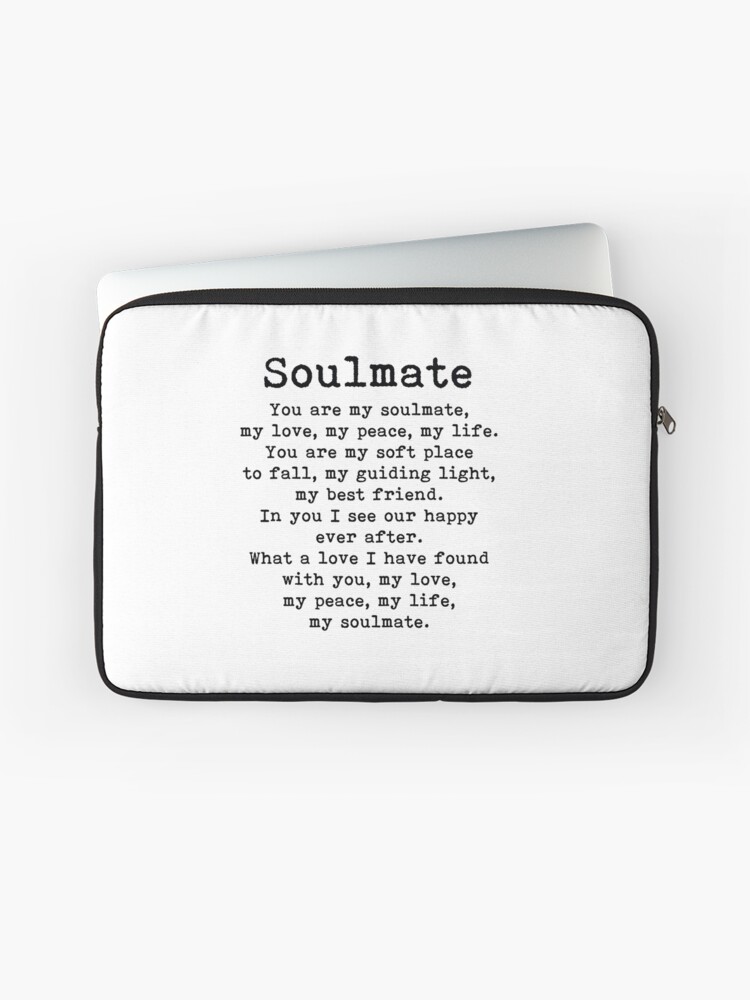 Housse D Ordinateur Tu Es Mon Ame Soeur Citation Romantique Par Prettylovely Redbubble