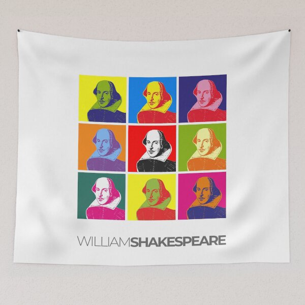 Item preview, William Shakespeare pop-art portrait poster designed and sold by CMYKStudio.