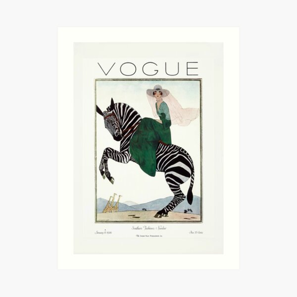 Vintage Vogue, Fashion Print, Vogue Cover 1926 Jan Art Print