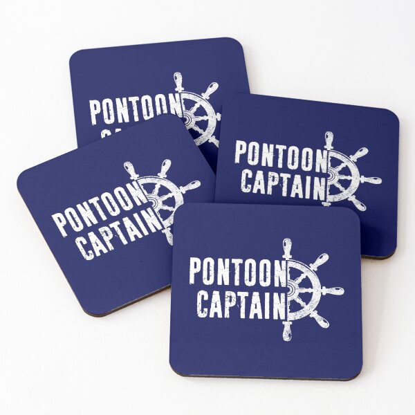 Item preview, Funny Pontoon Captain Boat Lake Boating Dad Distressed Typography Design designed and sold by niftee.