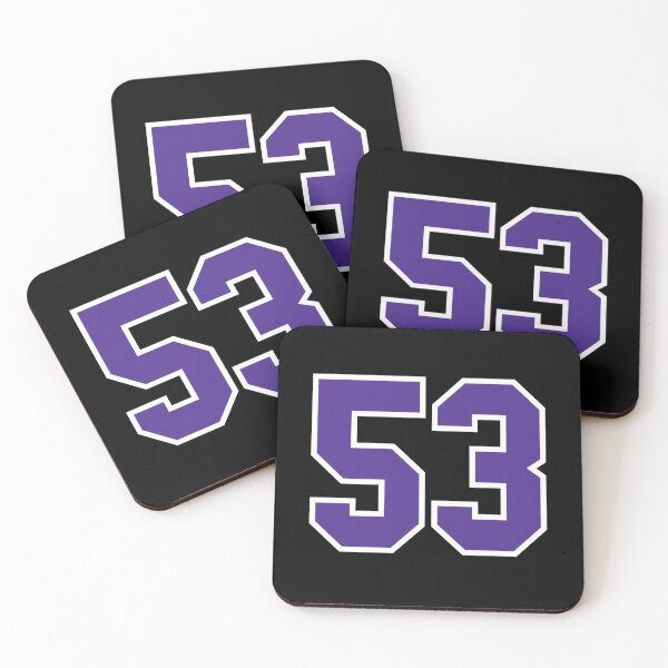 Item preview, Fifty-Three Purple Jersey Number Sports 53 designed and sold by HelloFromAja.