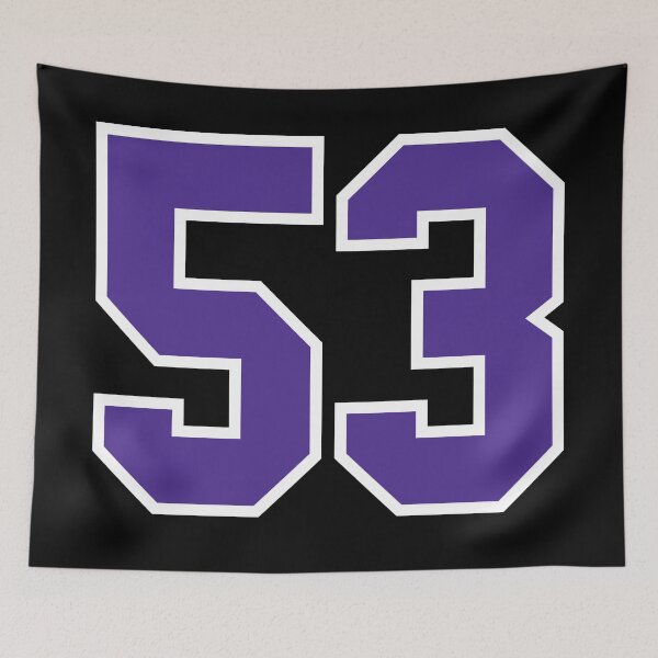 Item preview, Fifty-Three Purple Jersey Number Sports 53 designed and sold by HelloFromAja.