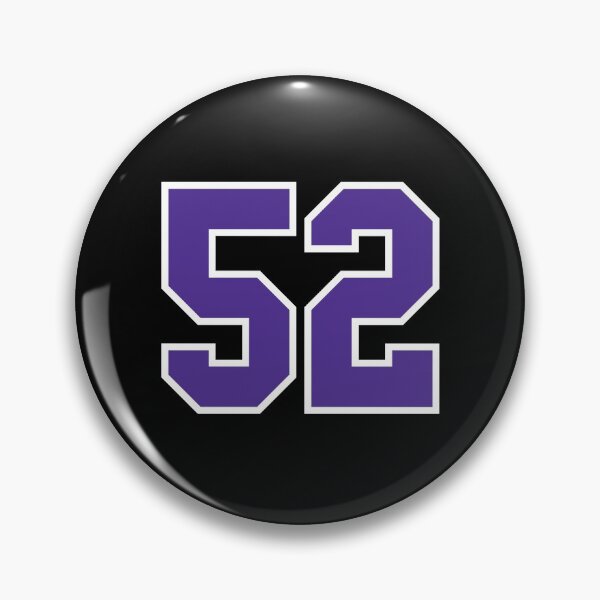 Item preview, Fifty-Two Purple Jersey Number Sports 52 designed and sold by HelloFromAja.