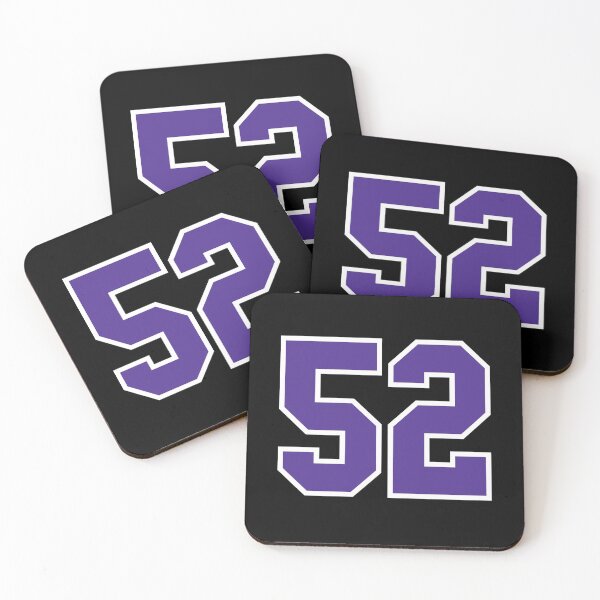 Item preview, Fifty-Two Purple Jersey Number Sports 52 designed and sold by HelloFromAja.