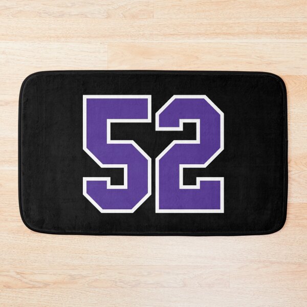 Item preview, Fifty-Two Purple Jersey Number Sports 52 designed and sold by HelloFromAja.