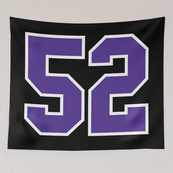 Item preview, Fifty-Two Purple Jersey Number Sports 52 designed and sold by HelloFromAja.