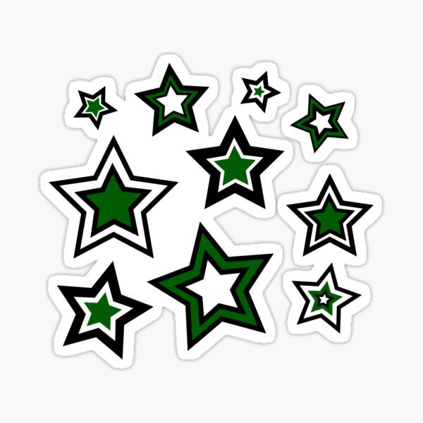 Item preview, Green and White School Stars NEW designed and sold by Danimw.