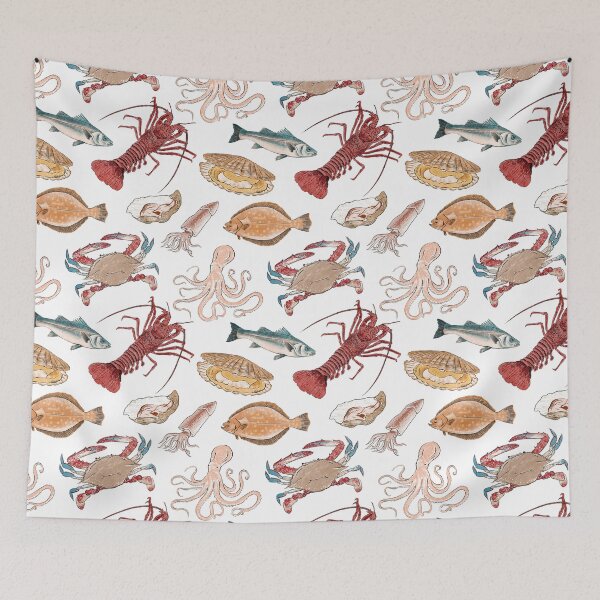 Item preview, Illustration of a set of seafood designed and sold by iswenyi.