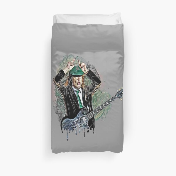 Angus Young From Ac Dc Duvet Cover