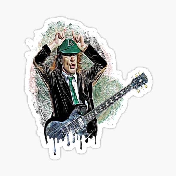 Angus Young de Ac Dc Sticker
