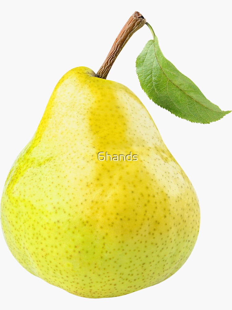 Yellow Pear Sticker For Sale By 6hands Redbubble 