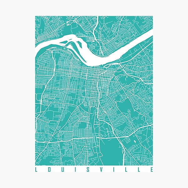 Louisville Kentucky Art Print, Louisville Decor, Cute Louisville Wall Art,  Louisville Map, Modern Louisville Gift, Travel Gift, Cityscape