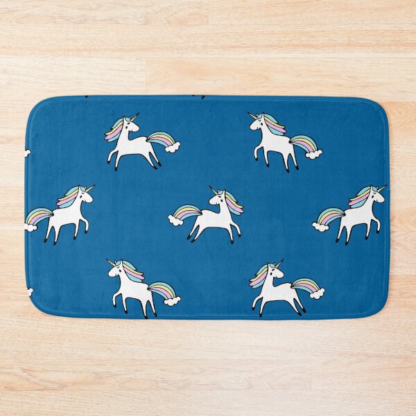 Item preview, Quirky Unicorn Pattern On A Blue designed and sold by okpinsArtDesign.