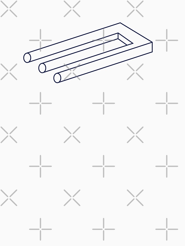 Imagen 7 de 7, Camiseta esencial con la obra Tridente imposible, diseñada y vendida por maskgate.