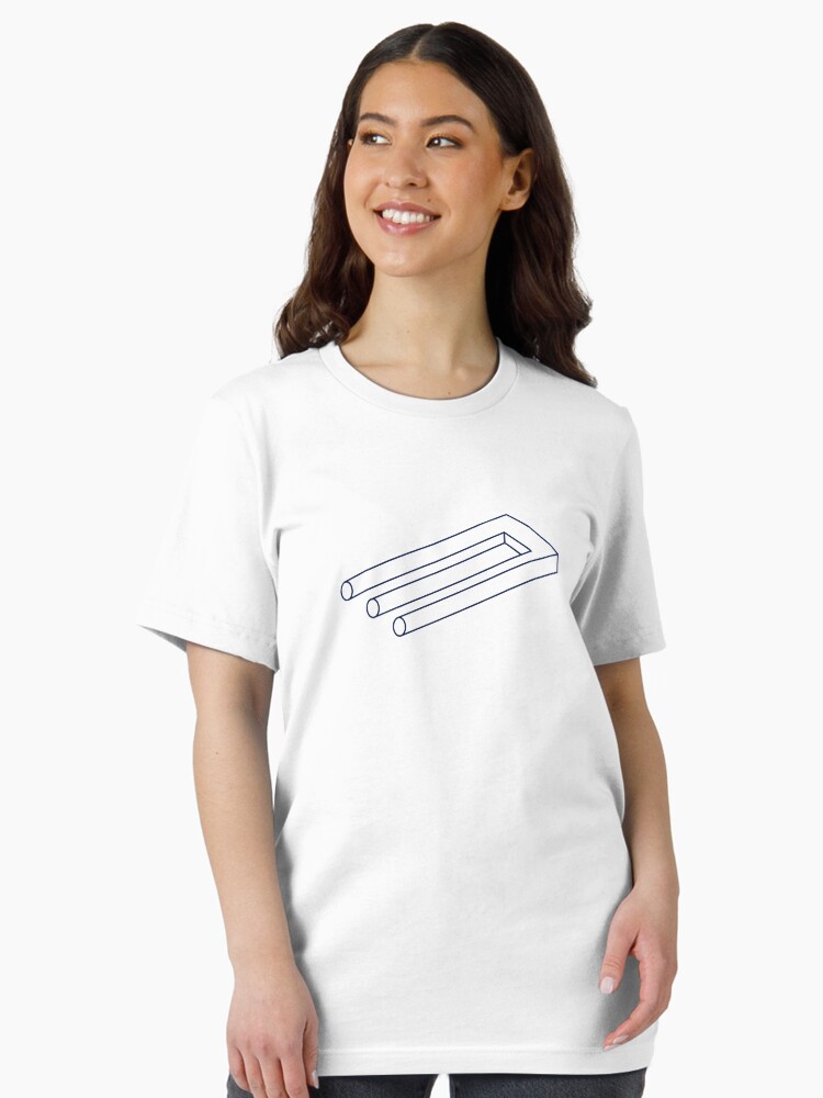 Imagen 1 de 7, Camiseta esencial con la obra Tridente imposible, diseñada y vendida por maskgate.