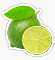 Lime with leaf Sticker