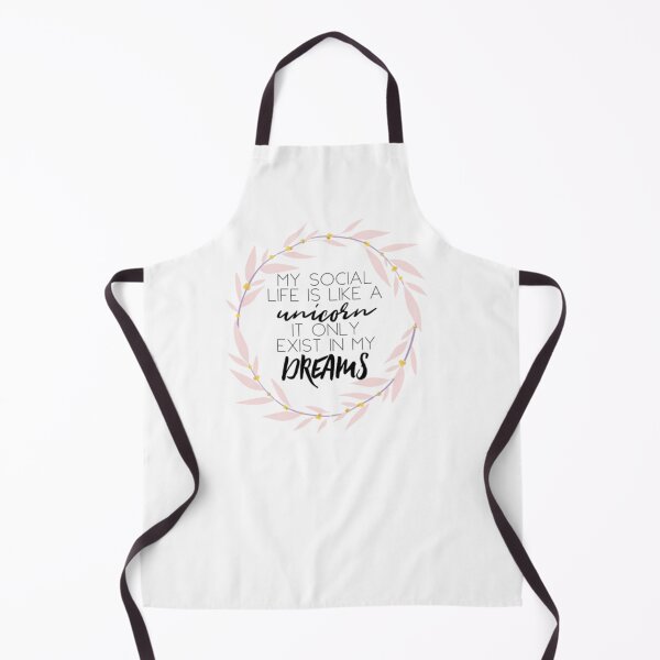 Item preview, My Social Life is Like a Unicorn - Pink Leaf Design designed and sold by ArtworkBySarahN.