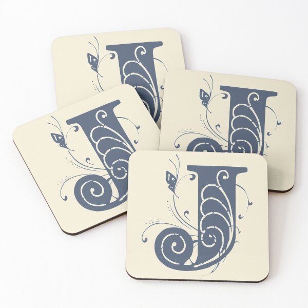 Item preview, The  Letter J in a butterfly scrolling pattern. designed and sold by ColnataHoerace.