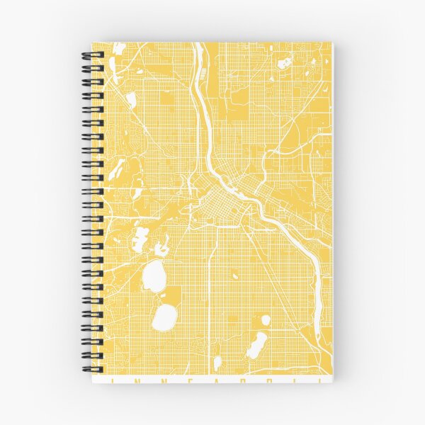 Item preview, Minneapolis map yellow designed and sold by mapsart.