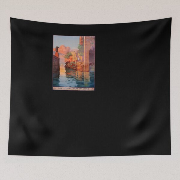 Item preview, retro iconic The Lovely Lake of Como designed and sold by CorasPosters.