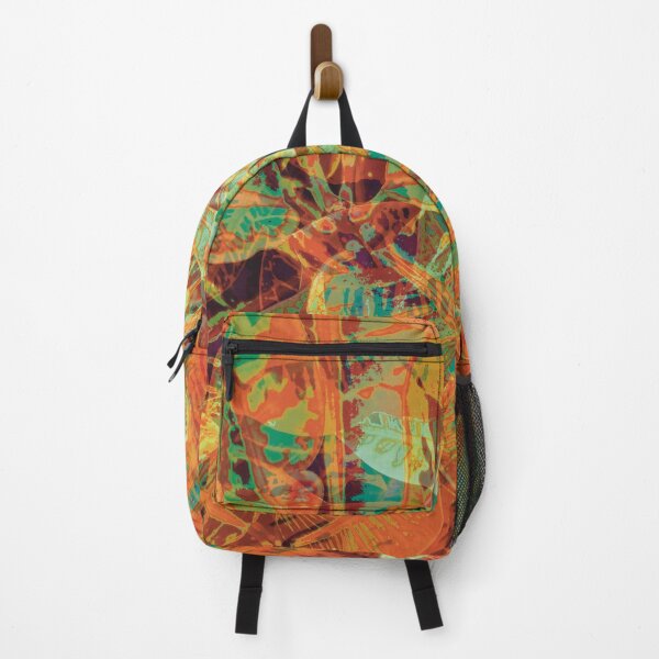 Item preview, Croton Leaf Pattern, Orange & Teal designed and sold by Trixiloo.