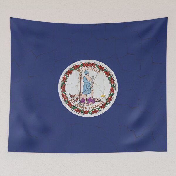 Item preview, Virginia Flag Grunge Wall designed and sold by TRowanDesign.