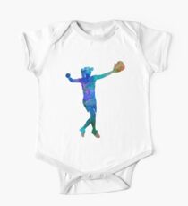 woman playing softball 02 One Piece - Short Sleeve