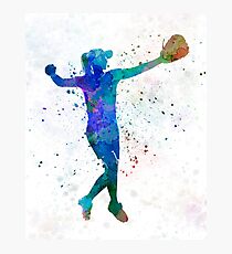 woman playing softball 02 Photographic Print