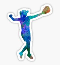Frau spielt Softball 02 Sticker