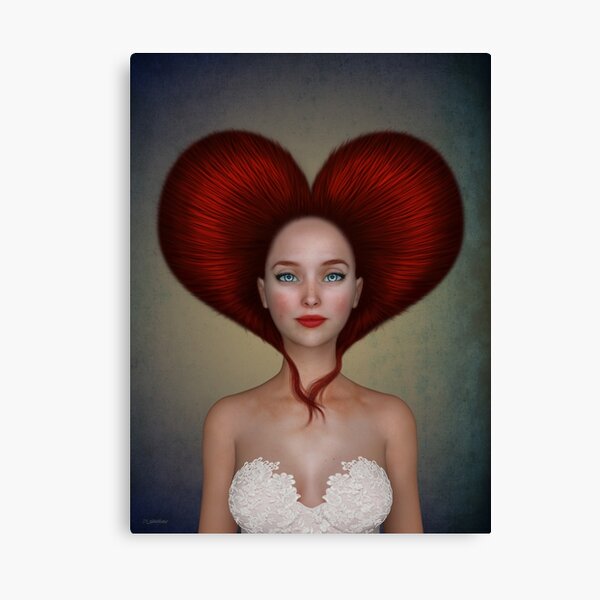 Queen of hearts portrait Canvas Print