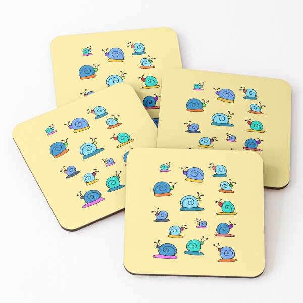 Item preview, Colorful and Cute Snail Pattern (yellow) designed and sold by Davey's Designs.